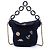 Bolsa Bucket Chanel Blue Paris Hamburg em lã acolchoada com pingentes Coco Sailor