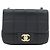 Chanel Mini Monacoco Flap em pele de cordeiro acolchoada preta com cristais de resina quadrados