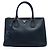 Bolsa Prada Blue Medium Saffiano Lux Galleria Double Zip Satchel