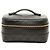 Bolso Vanity Chanel de piel de cordero acolchada negra CC