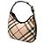 Burberry Beige Small Supernova Check Coated Canvas Barton Hobo - vista 2