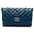 Chanel Blue Quilted Glazed Calfskin Soft Boy Flap