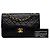 Chanel Black Small Classic Lambskin Double Flap - vista 7