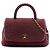mala Chanel Coco Top Handle Small em pele de carneiro vermelha
