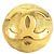 Spilla rotonda placcata oro Chanel Gold CC