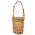 Bolso Bucket LOEWE de piel trenzada beige y bambú - vista 2