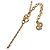 Collana Dior Gold Plated Enamel Strass Logo Pendant - vista 4