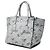 Prada Gray Saffiano Floral Twin Pocket Satchel Tasche - Ansicht 2