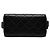 Borsa Vanity Box Chanel in pelle d'agnello matelassé nera - vista 3