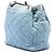 Borsa Secchiello Chanel Blue Quilted Denim Urban Spirit - vista 2