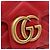 Gucci Mini GG Marmont in pelle matelassé rossa con patta e tracolla - vista 5
