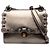 Fendi Gold Mini Scalloped Metallic Studded Leather Kan I Crossbody