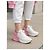 Sneakers Alexander McQueen in Pelle Bianco e Rosa - vista 3