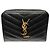 Billetera bi-fold de cuero negro Yves Saint Laurent