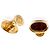 Loewe Boutons de manchette en cuir et plaqué or Anagramme - vue 7