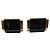 Abotoaduras Yves Saint Laurent Logo Dourado e Preto