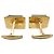 Abotoaduras Yves Saint Laurent Logo Dourado e Preto - vista 3
