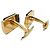 Abotoaduras Yves Saint Laurent Logo Dourado e Preto - vista 4