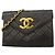 Timeless Borsa a tracolla Chanel Matelassé con catena in pelle d'agnello nera