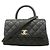 Coco Handle Bolsa de Ombro com Corrente Chanel Matelassé