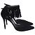 Décolleté a punta con frange Stuart Weitzman in camoscio nero