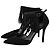 Décolleté a punta con frange Stuart Weitzman in camoscio nero - vista 4