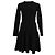 Vestido mini de manga comprida em malha canelada Alaïa em lã preta