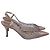 Rene Caovilla René Caovilla Slingback-Pumps aus bronzefarbenem Satin mit Kristallbesatz