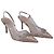 Rene Caovilla René Caovilla Slingback-Pumps aus bronzefarbenem Satin mit Kristallbesatz - Ansicht 3