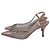 Rene Caovilla René Caovilla Slingback-Pumps aus bronzefarbenem Satin mit Kristallbesatz - Ansicht 4