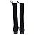 Stivali Under The Knee Stuart Weitzman in camoscio nero - vista 4