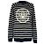 Top a maniche lunghe Balmain Stripes Logo in cotone nero