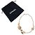 Colar Chanel em metal dourado com flores de renda e pérolas falsas - vista 10