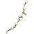 Colar Chanel em metal dourado com flores de renda e pérolas falsas - vista 3