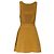 Vestido corto con cintura anudada See by Chloé en algodón amarillo - vista 4