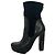 Bottines Lanvin en cuir noir - vue 8