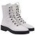 Bottines à lacets Stuart Weitzman en cuir blanc - vue 3