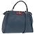 Peekaboo Borsa a mano FENDI Peek A Boo in pelle 2way blu argento 8BN290