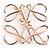 Broche Loewe de metal oro rosa