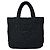 Prada Small Crochet Tote Handbag aus schwarzer Raffia