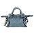 Borsa a tracolla Balenciaga in denim azzurro - vista 3