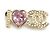 Broche Chanel Dorado y Rosa