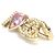 Broche Chanel Dorado y Rosa - vista 2