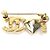 Broche Chanel Dorado y Rosa - vista 5