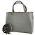 Borsa a mano Fendi in pelle grigia