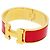 Bracciale Hermès Clic Clac GM in Oro e Rosso