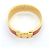 Bracciale Hermès Clic Clac GM in Oro e Rosso - vista 3