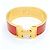 Bracciale Hermès Clic Clac GM in Oro e Rosso - vista 4