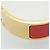 Bracciale Hermès Clic Clac GM in Oro e Rosso - vista 7