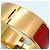 Bracciale Hermès Clic Clac GM in Oro e Rosso - vista 8